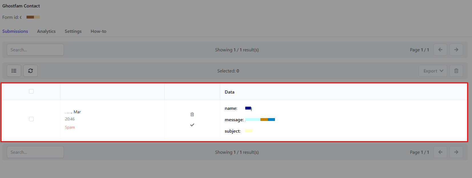 Formspark chỉ lưu trữ tin nhắn, không thể reply từ Dashboard