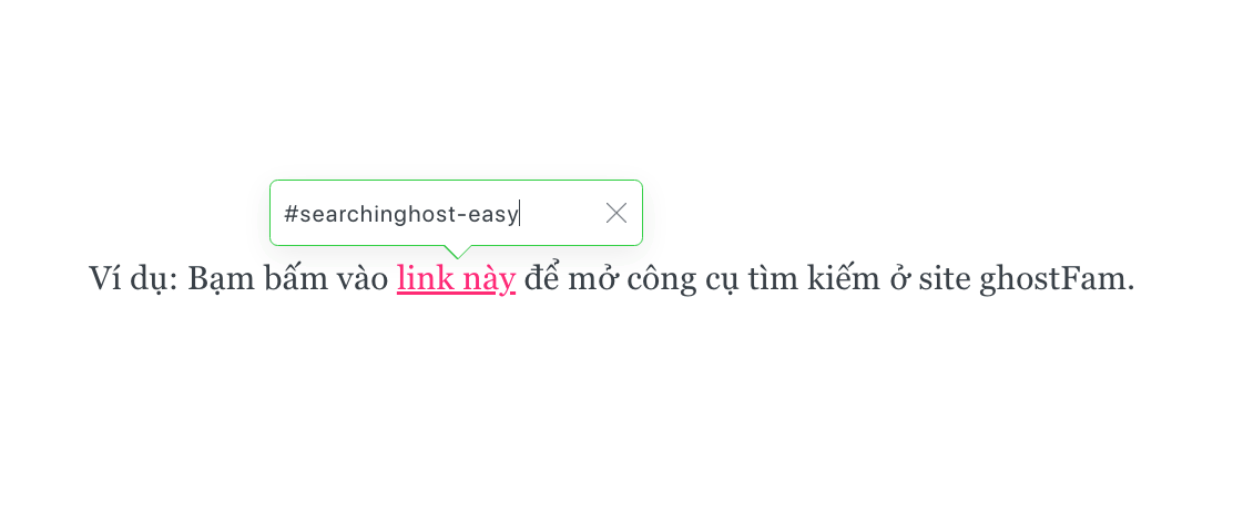 Thêm #searchinghost-easy bằng Ghost Edition như một link liên kết