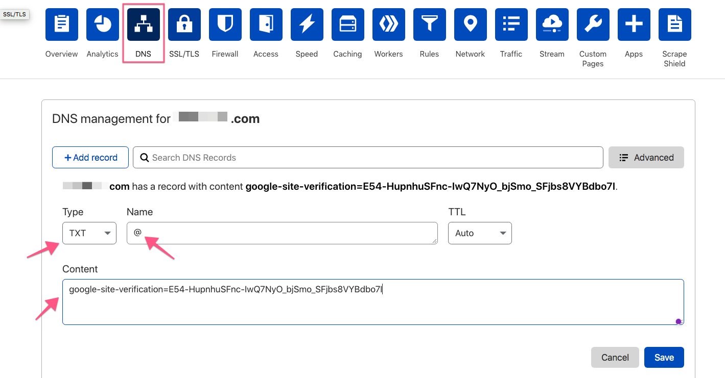 Validate your domain (Cloudflare)