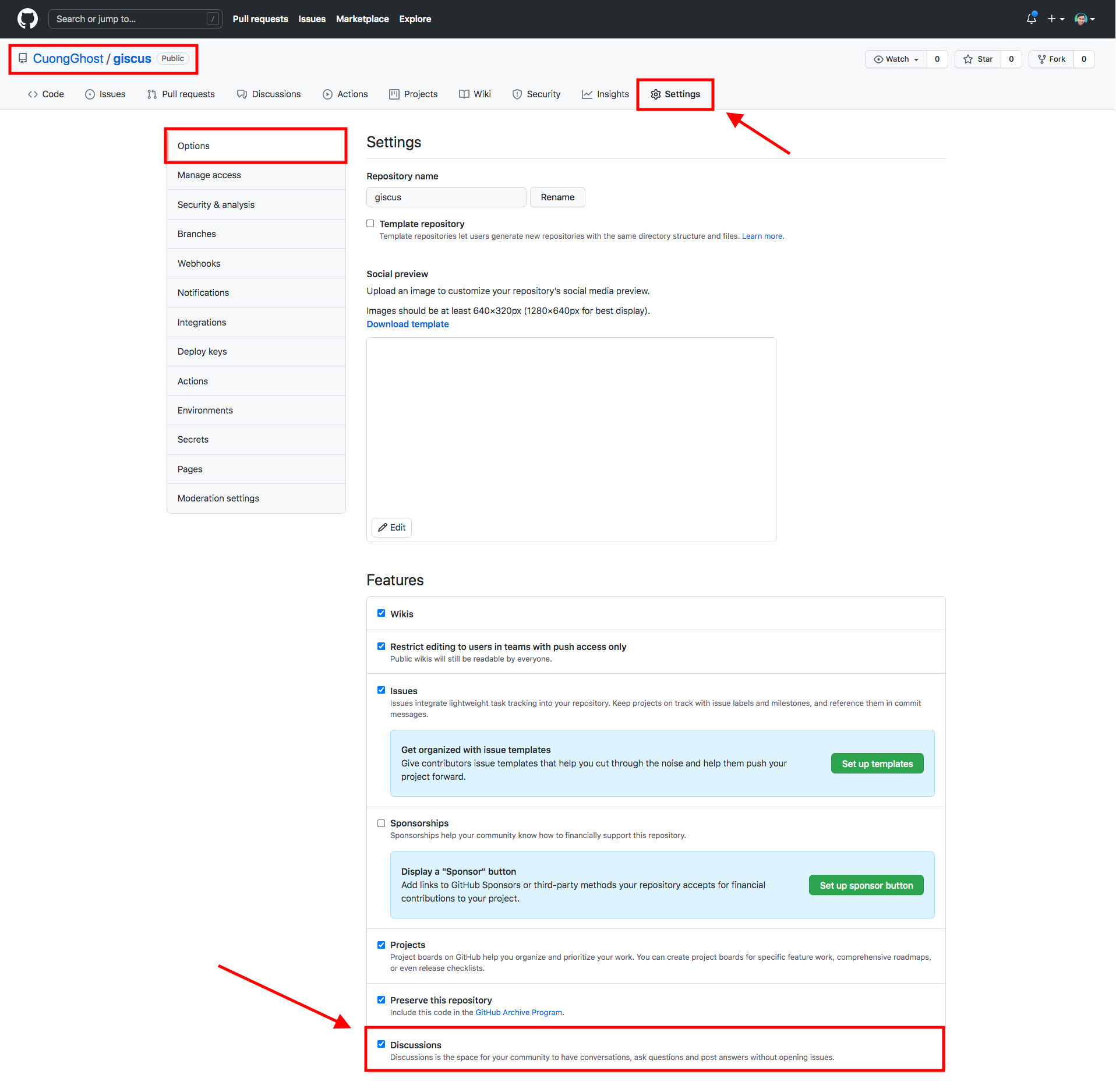 A guide to adding Giscus comments to ghost