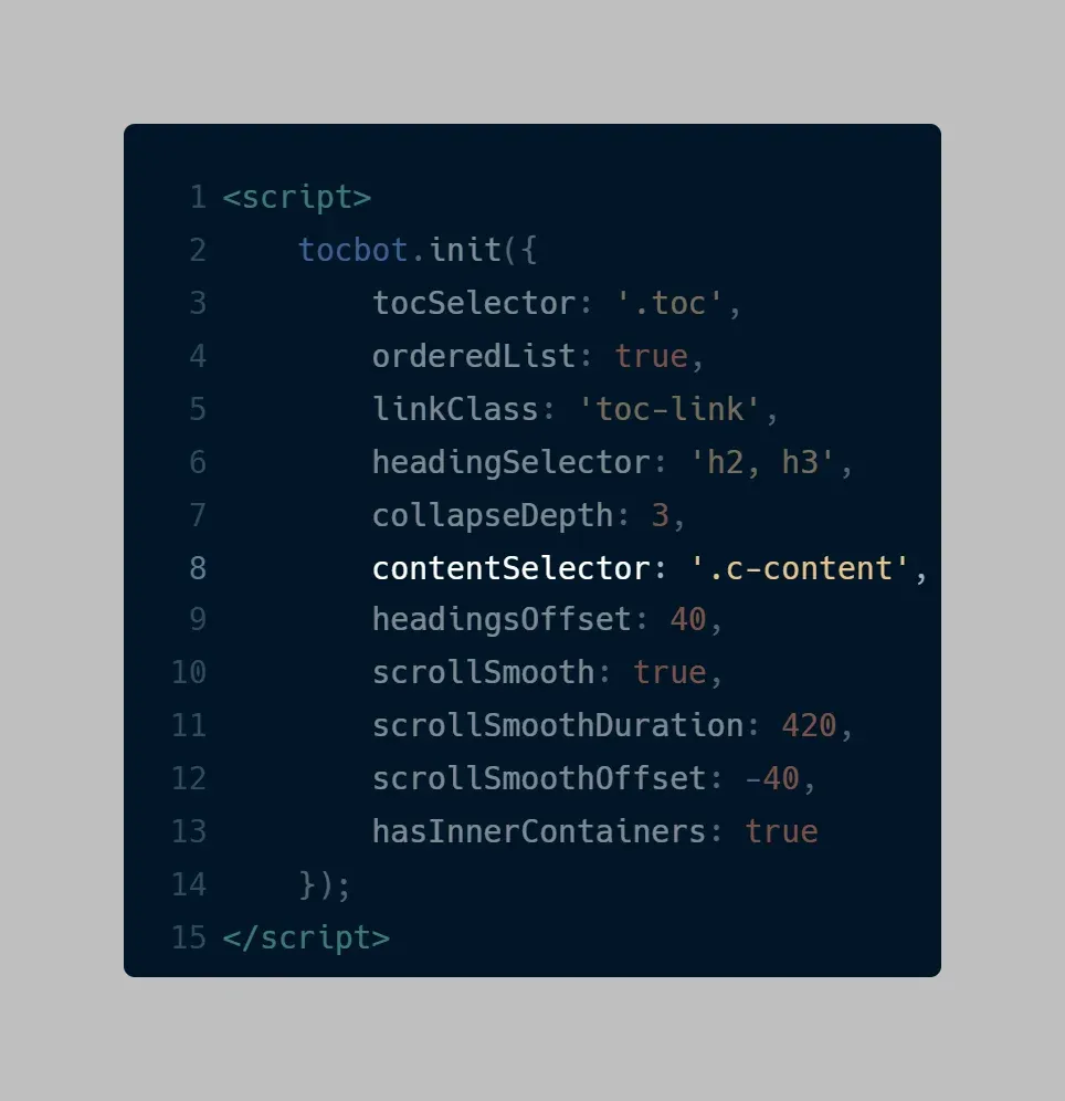ContentSelector based on theme